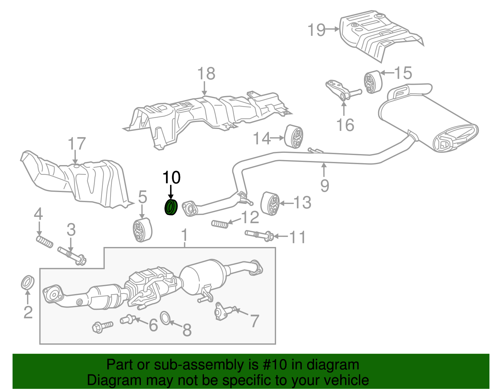 Exhaust Pipe Gasket,  No. 2 - Scion (17451-F2010)