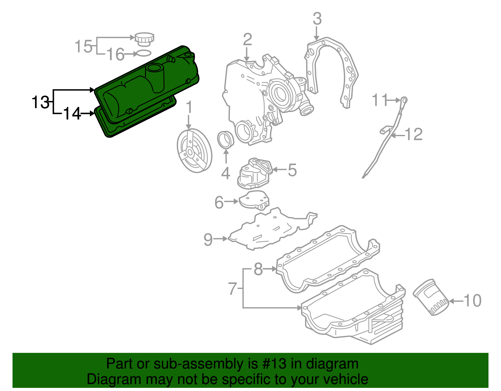 Passenger Side Rocker Arm Cover - GM (12568148)