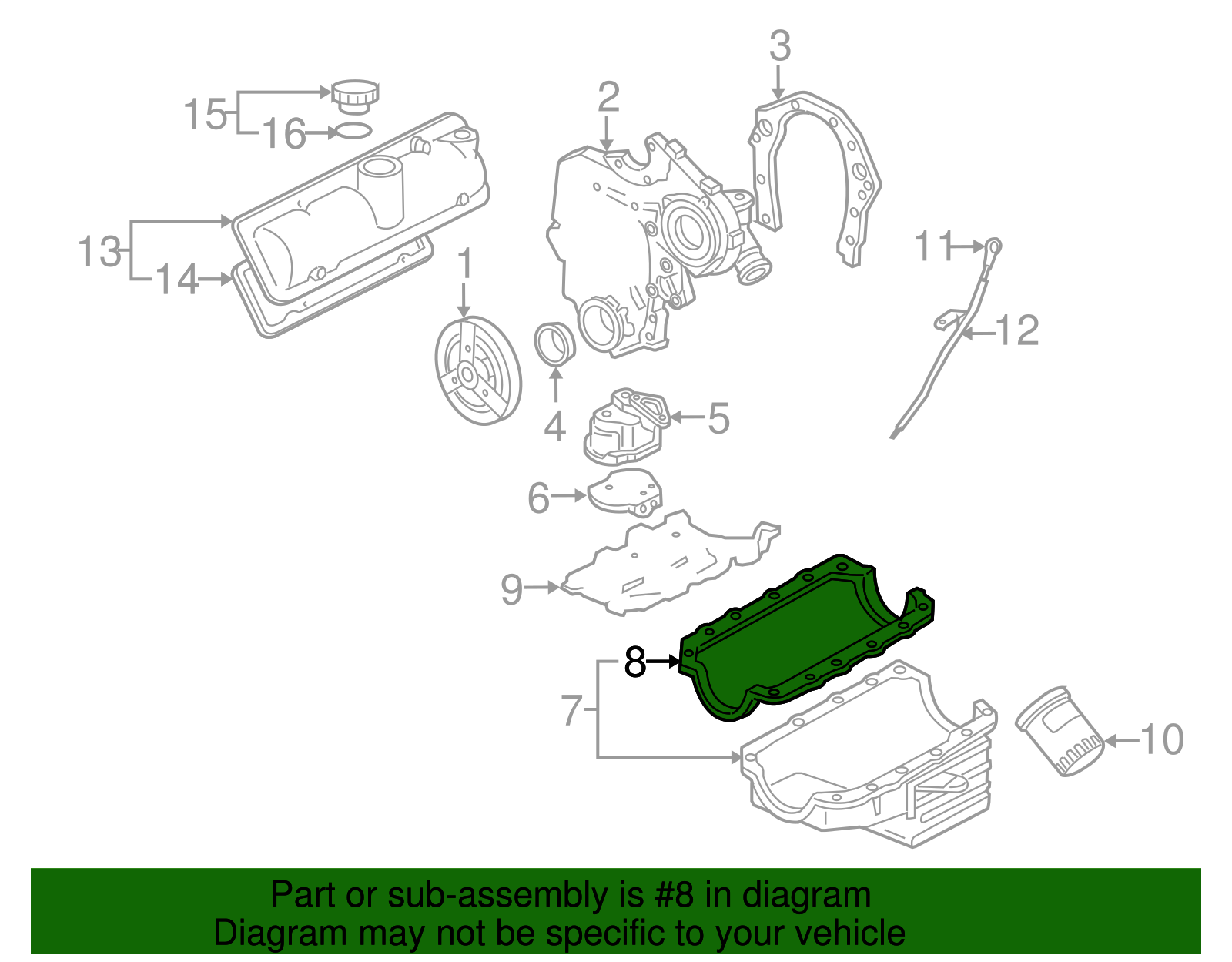 Oil Pan Seal - GM (12568549)