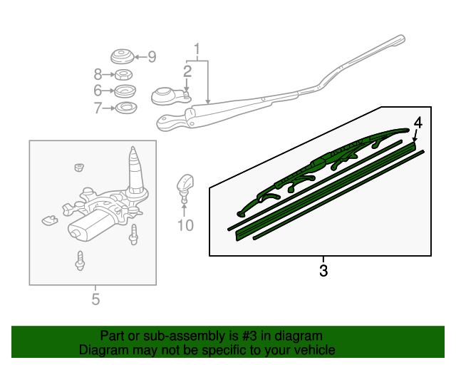 20022006 Acura RSX Wiper Blade 76730S6MJ01 OEM Parts Online