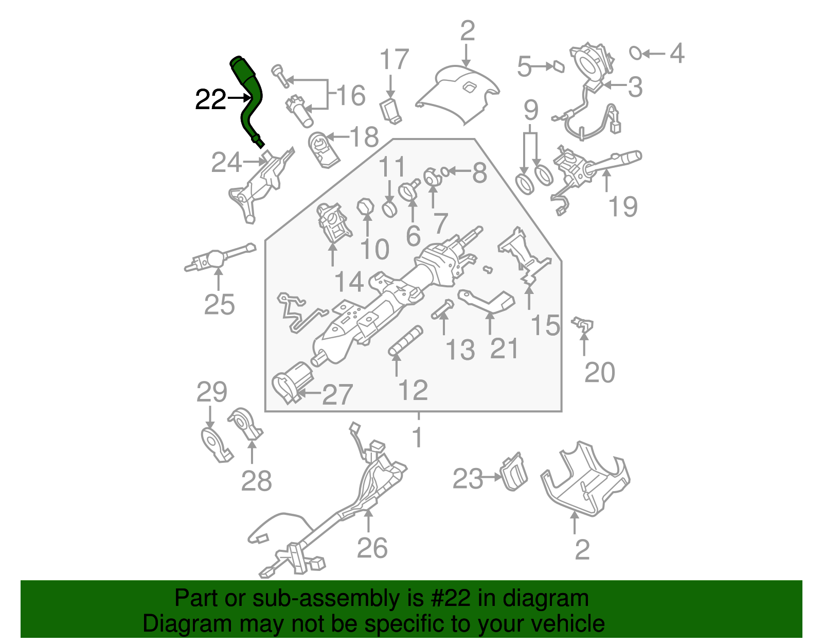 2008-2014 GM Automatic Transmission Shift Lever 25807853 GM ...