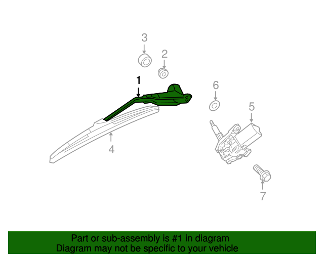 20082012 Jeep Liberty Wiper Arm 68034341AD