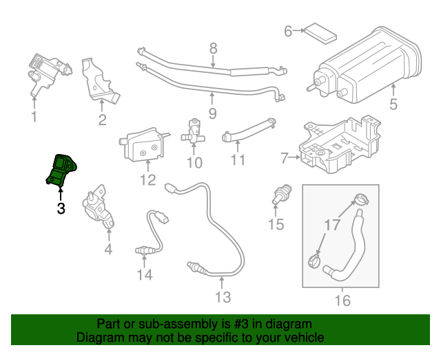 20122019 Kia Map Sensor 393002B100 Genuine Kia