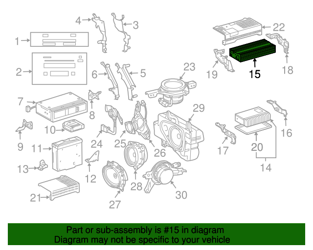 20032006 Lexus GX470 Amplifier 862800W141 Genuine Lexus Parts