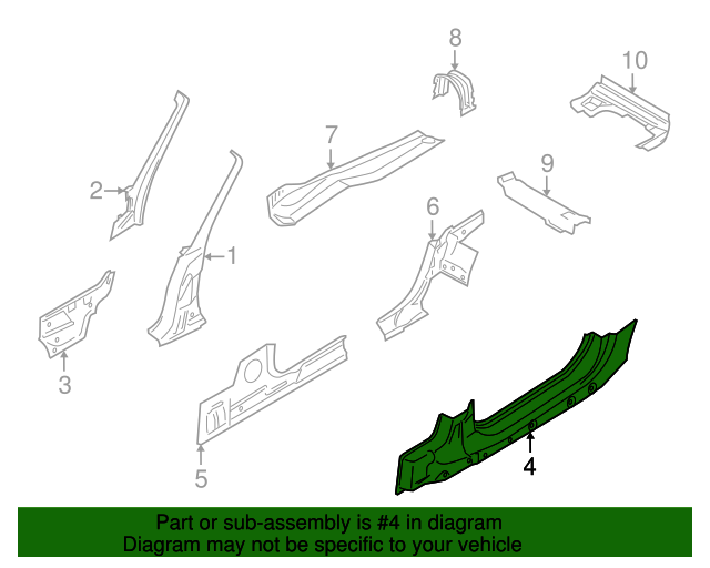 Genuine BMW 41007224939 Rocker Panel FREE Shipping on Most