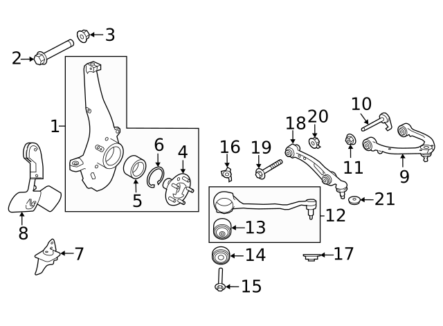 2014-2023 Land Rover Ft Lower Control Arm Shield LR104875 | Land Rover ...