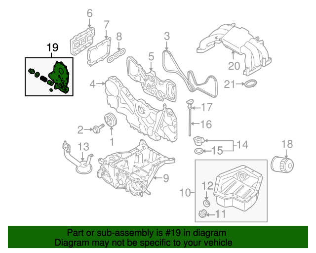 20052009 Subaru Oil Pump 15040AA010 Subaru Parts Store
