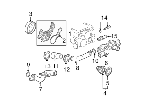 19200-RME-A01 - Water Pump - 2007 2008 Honda Fit | Genuine Honda Parts