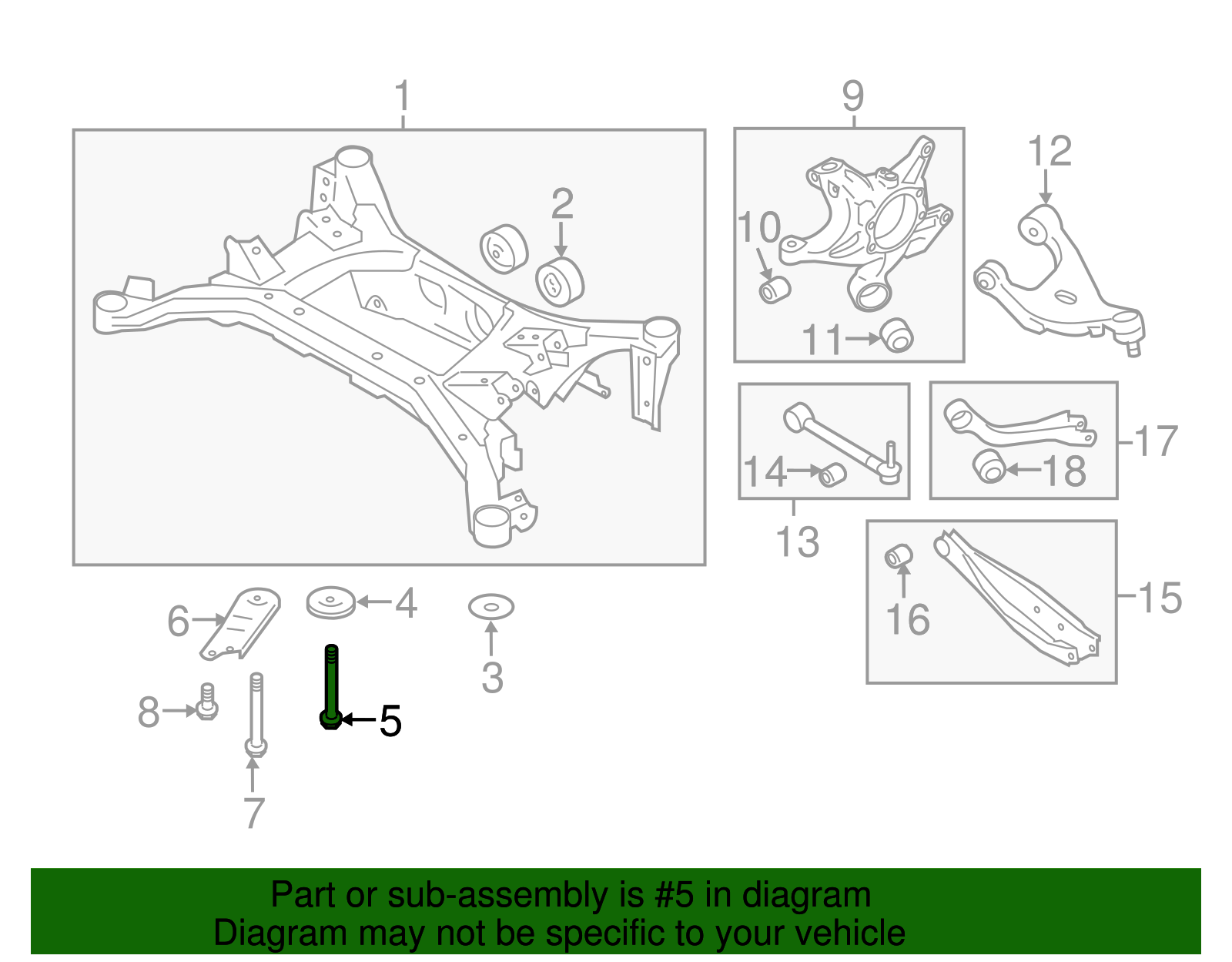 Support Brace Bolt - Scion (SU003-09441)