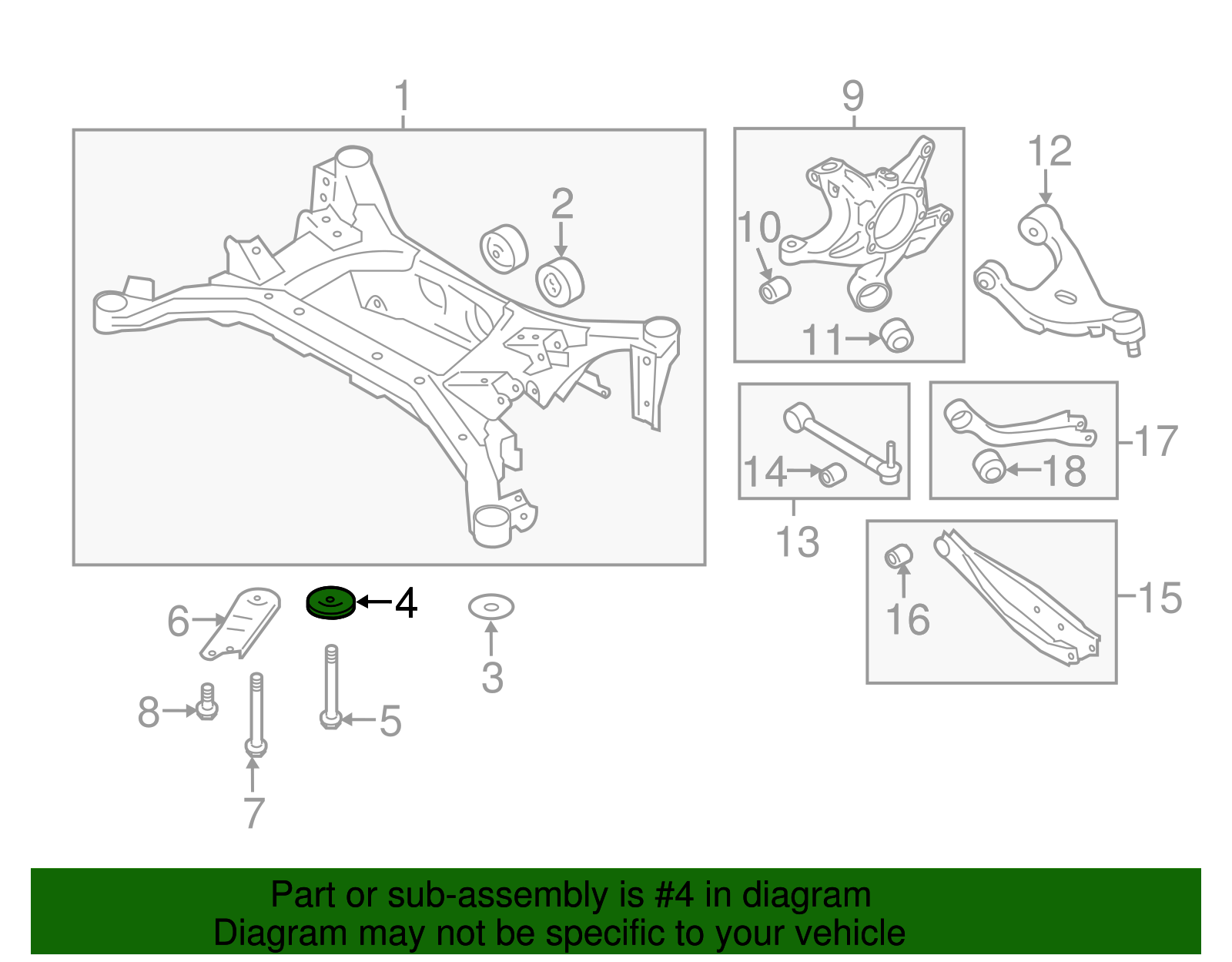 Suspension Cross-Member Stop - Scion (SU003-00352)