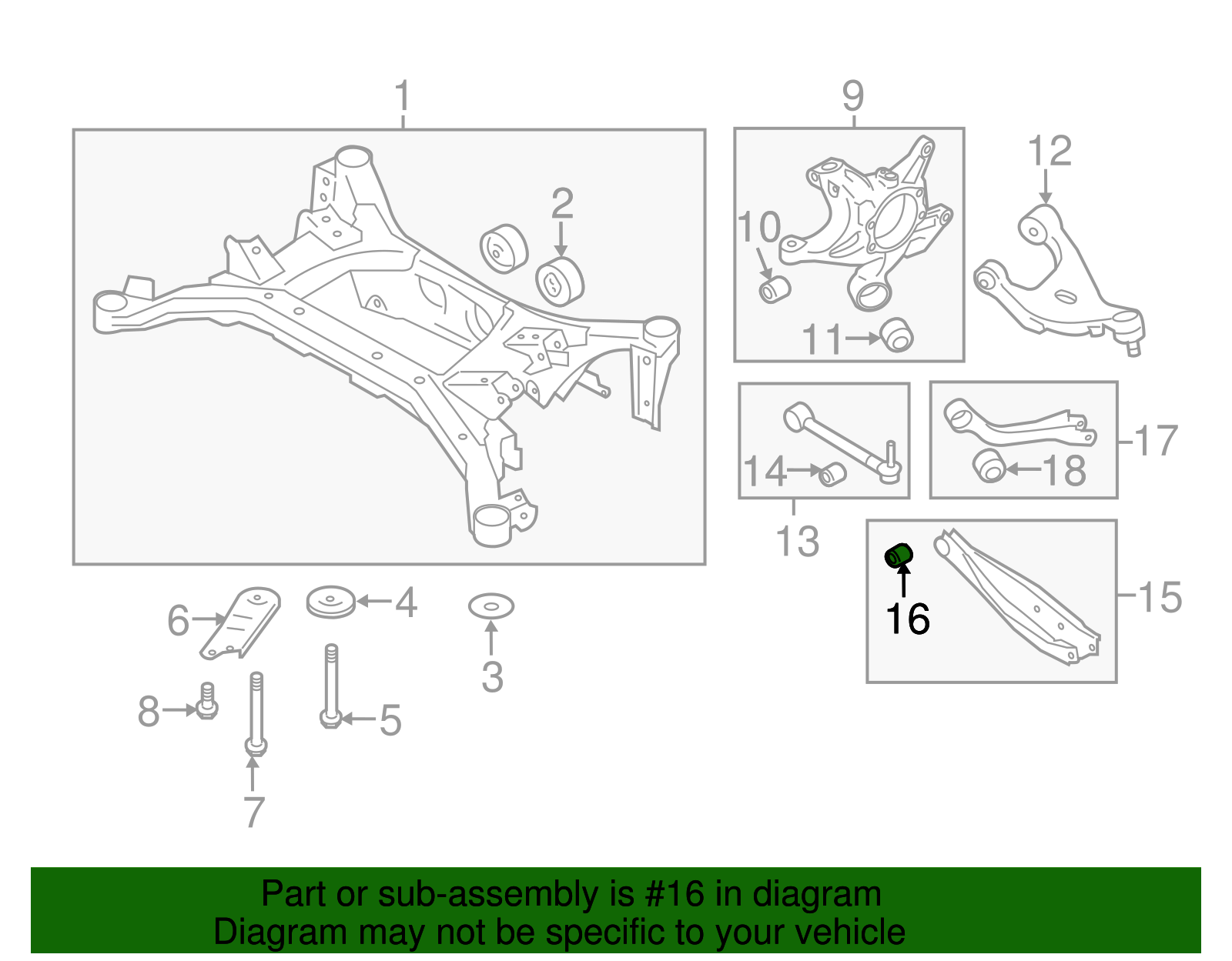 Lower Control Arm Bushing - Scion (SU003-00365)
