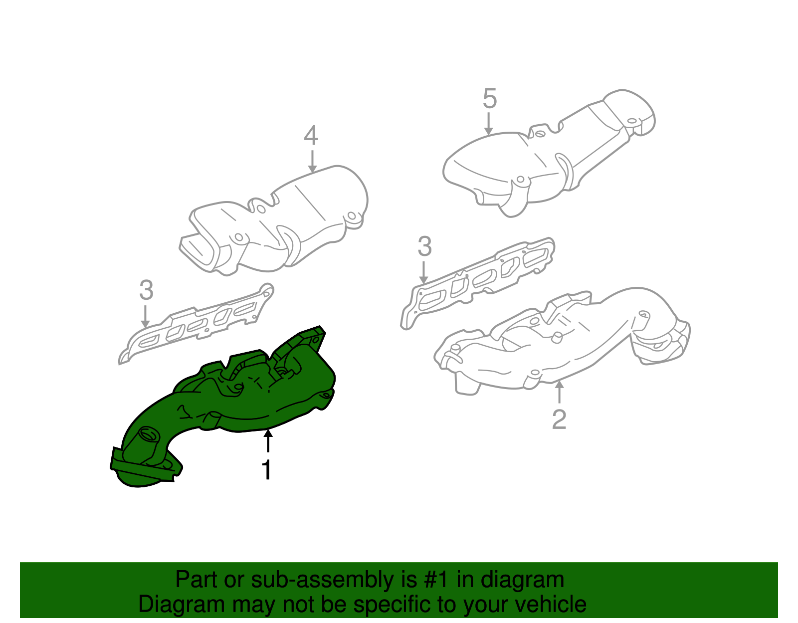 Exhaust Manifold - Ford (XW4Z-9430-BE)