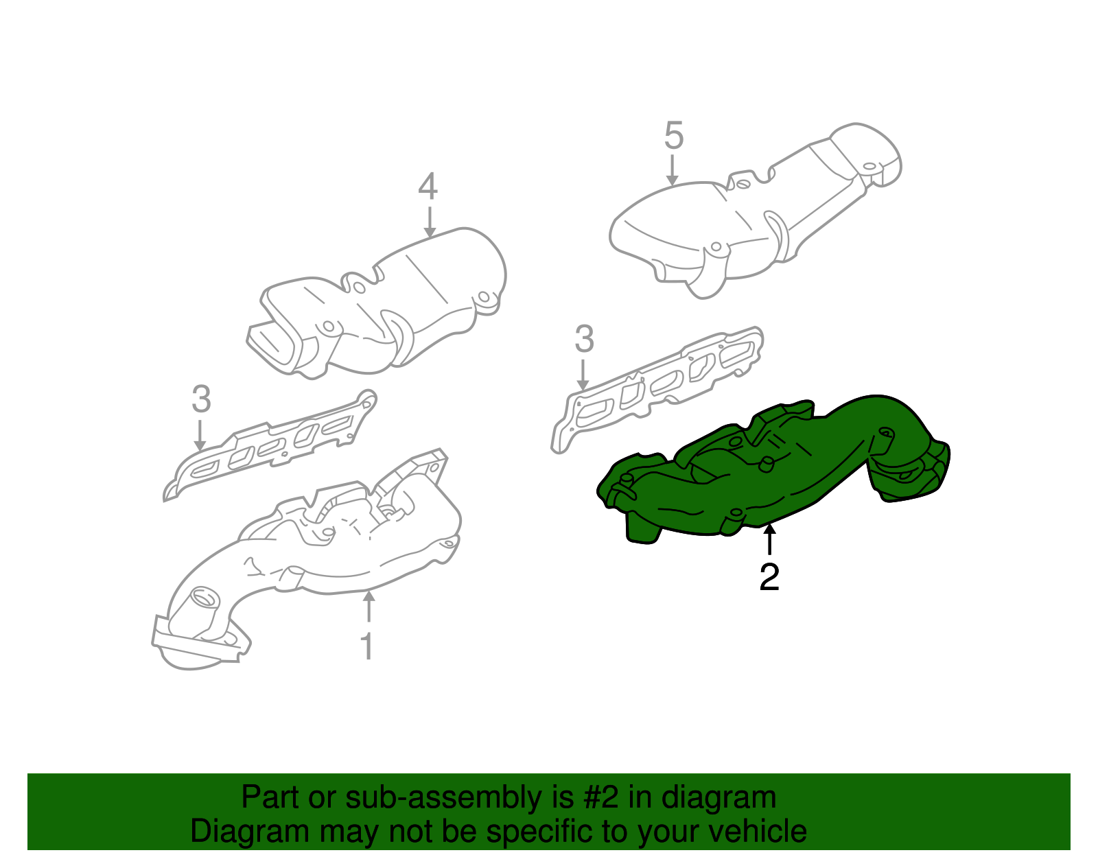 Exhaust Manifold - Ford (XW4Z-9431-BE)