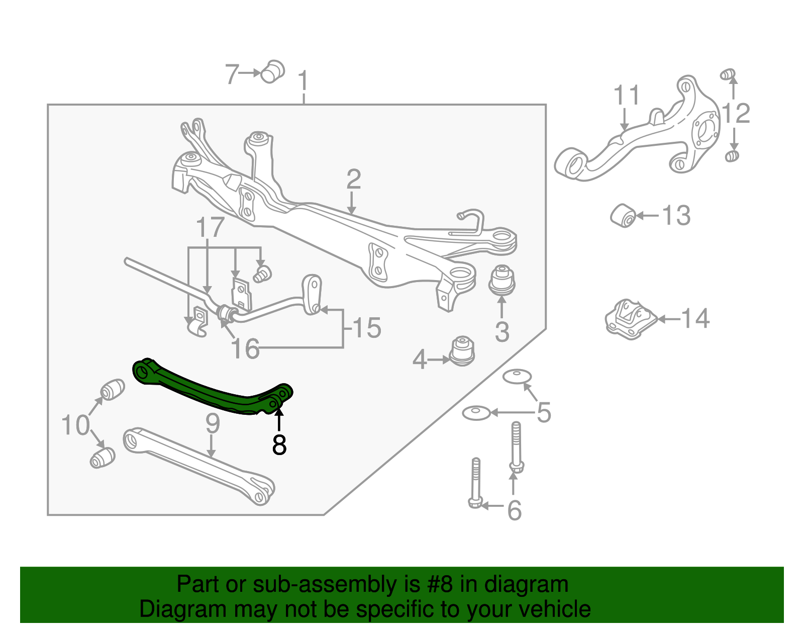 Arm Assembly, Rear Suspension Upper Control - GM (09231141)