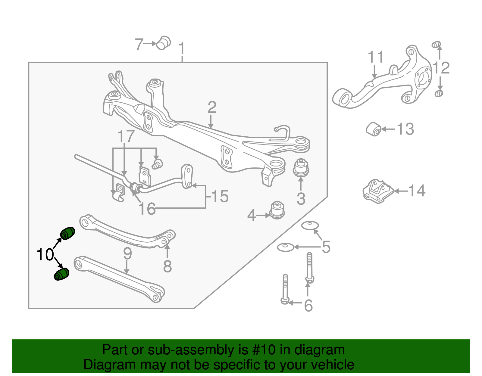 Bushing, Rear Suspension Control Arm - GM (90496686)