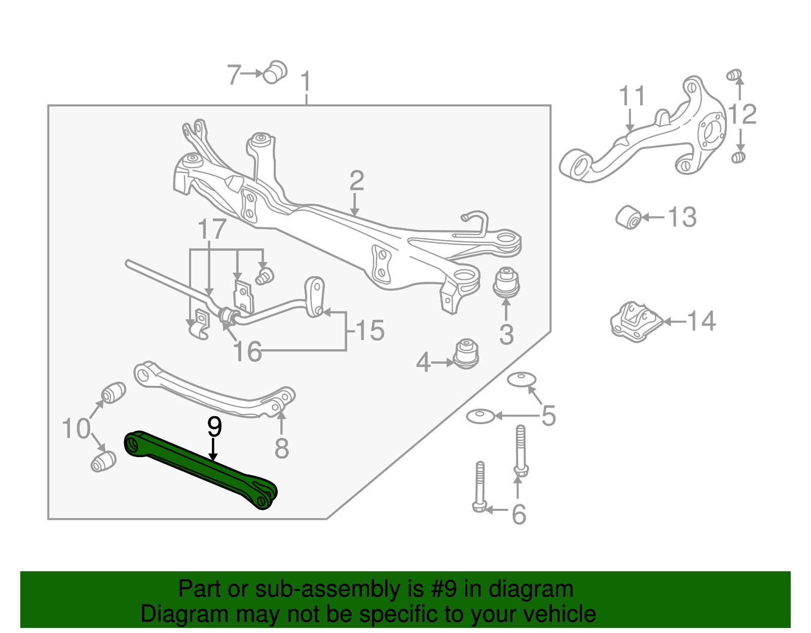 Arm Assembly, Rear Suspension Lower Control - GM (09231142)