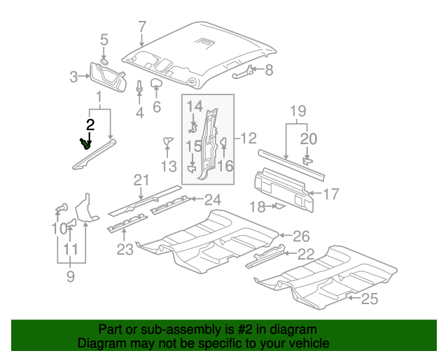 20002007 GM Body APillar Trim Panel Clip 11609682 GM Outlet