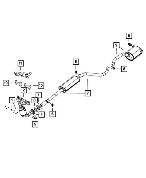 thumbnail image 2 of BM Catalysts Exhaust Middle Pipe – For Fiat 500 1.2 (2012+) & Ford Ka 1.2 (2012-2017) 2 of 3