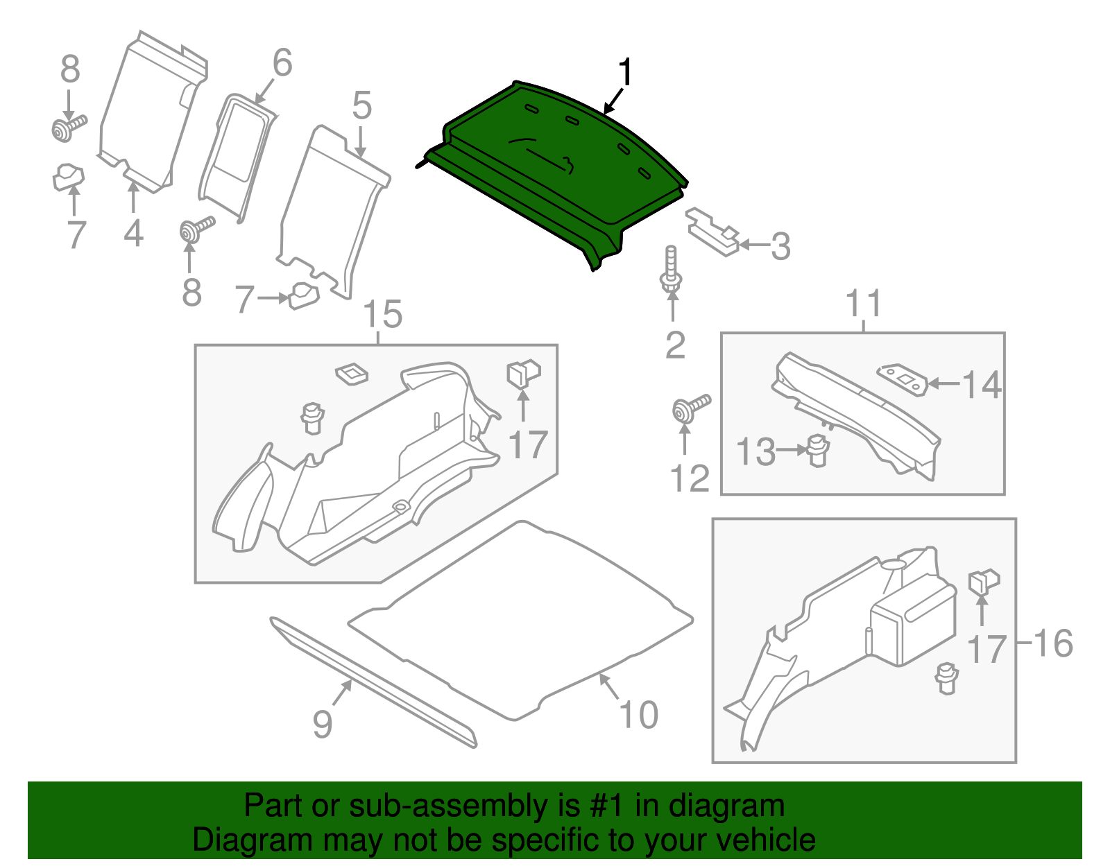Upper Trim - Ford (GD9Z-5445443-AA)
