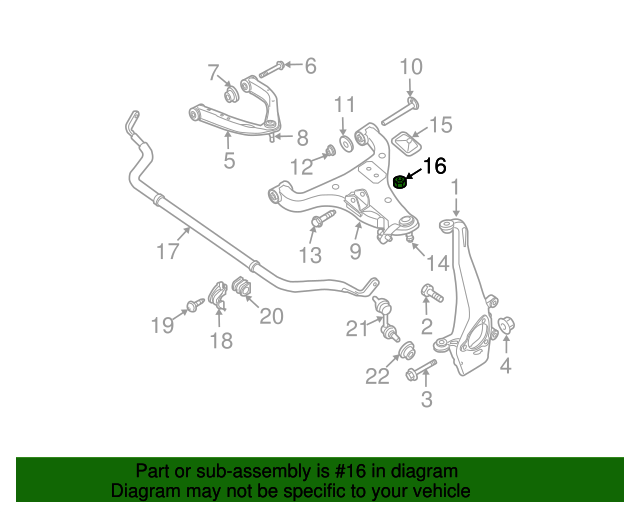 Genuine Nissan Mount Bolt 01125-0059U
