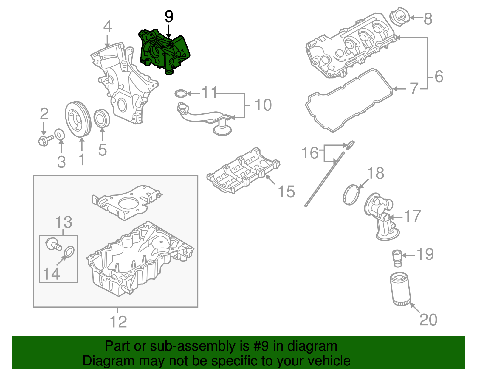 Oil Pump - Ford (GL3Z-6C639-A)