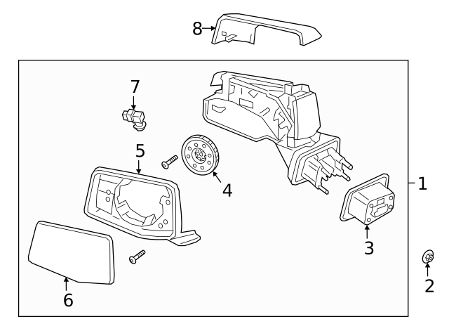 2019-2023 Chevrolet Passenger Side Door Mirror 84823216 | OEM 