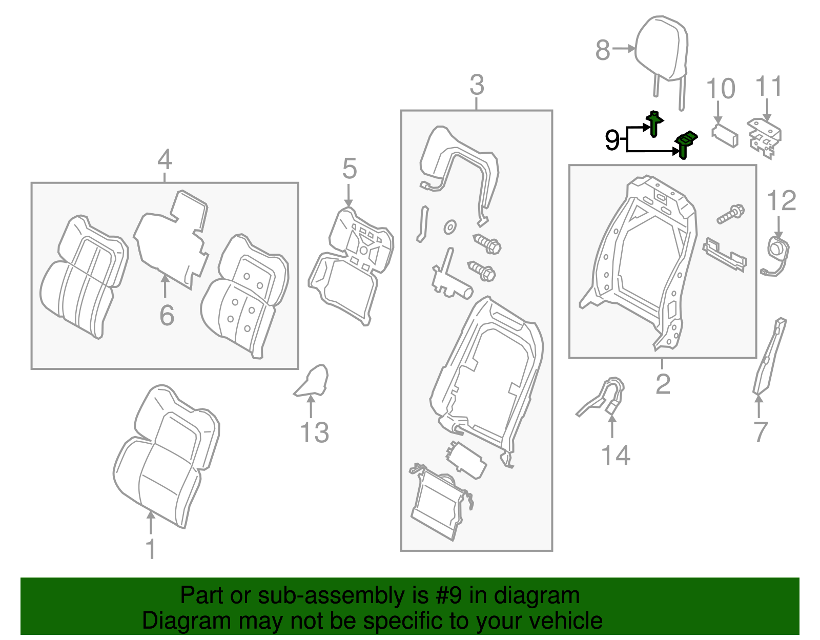 Headrest Guide - Ford (GD9Z-96610A16-C)