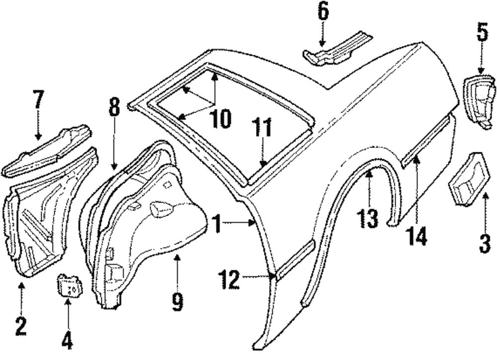 Kit-Molding O/P Rear Of Rear Whl Opening Center - GM (20501576)