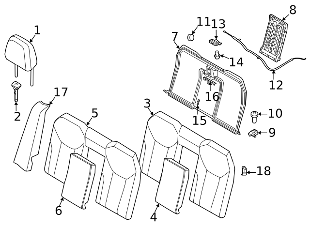 52-20-8-067-408 - Seat Back Cover - 2022-2024 BMW M4 | BMWPartsHub