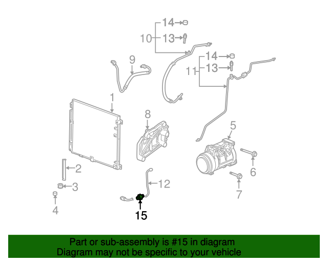 20042011 Cadillac Air Conditioning Refrigerant Pressure Switch 88958089 GM Parts Center