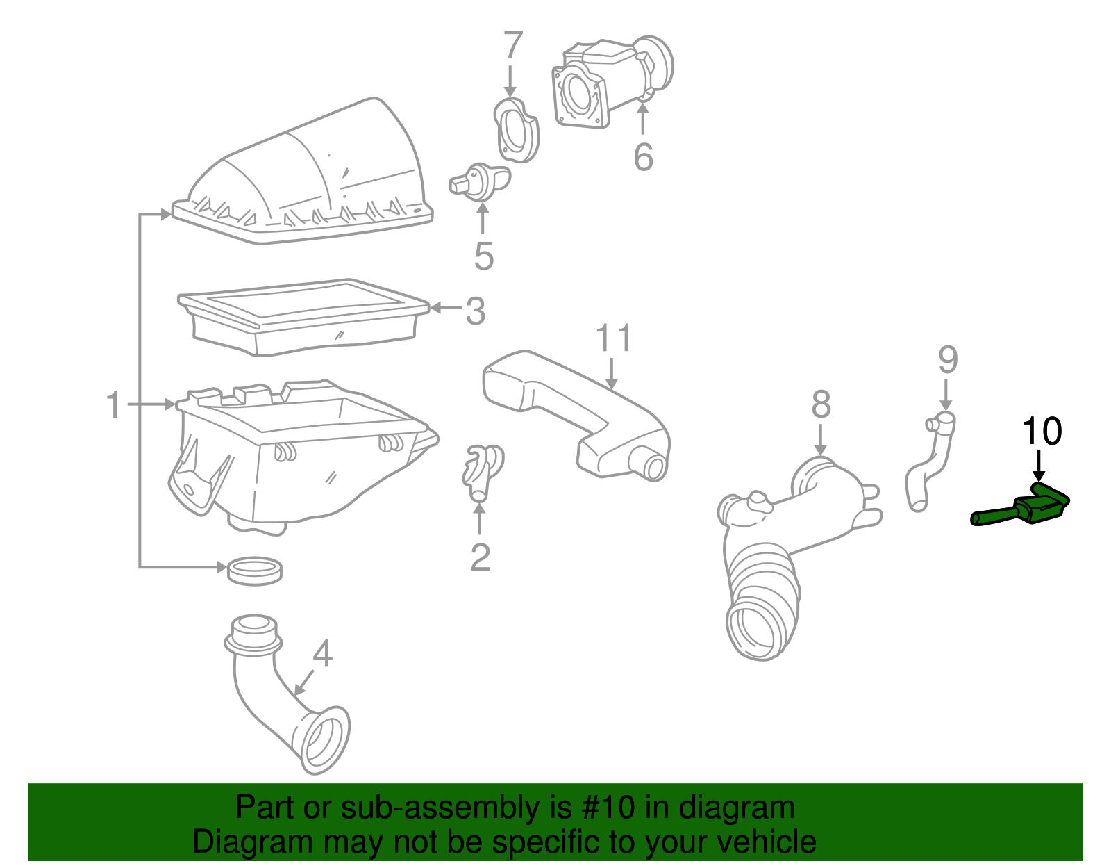 By-Pass Hose - Ford (YW1Z-9H308-AA)