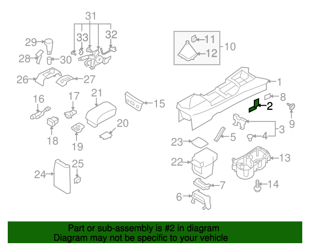 Genuine Hyundai 84635-2L000 Floor Console Bracket Assembly Front Genuine Hyundai 84635-2L000 Floor Console Bracket Assembly Front