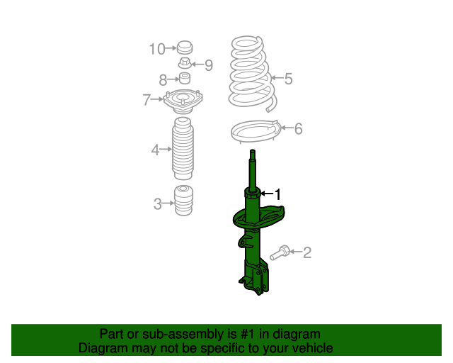 Genuine OEM Strut Part 553512E501 Fits 20052010 Kia Sportage Up