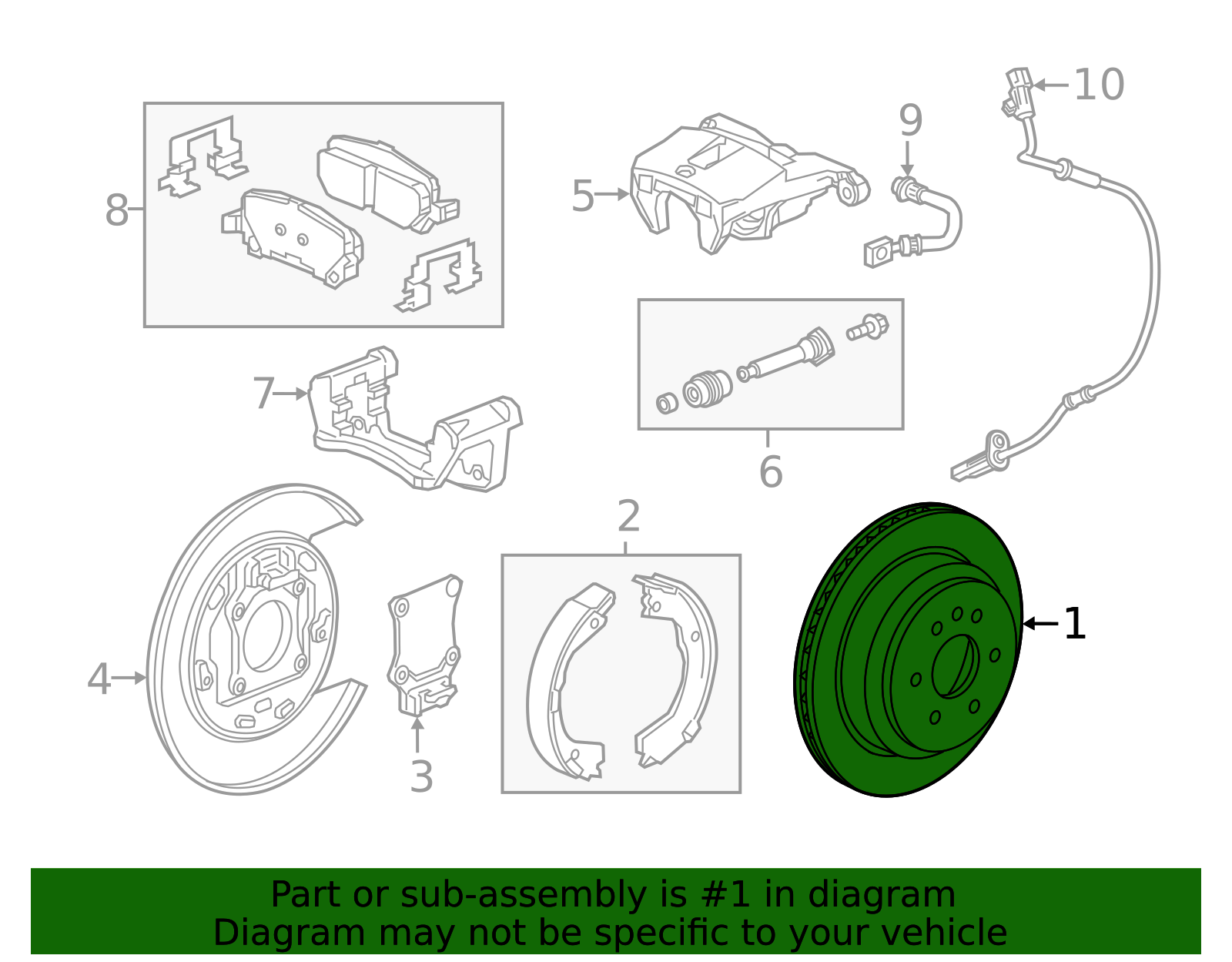 Coated Rear Disc Brake Rotor - GM (84309171)