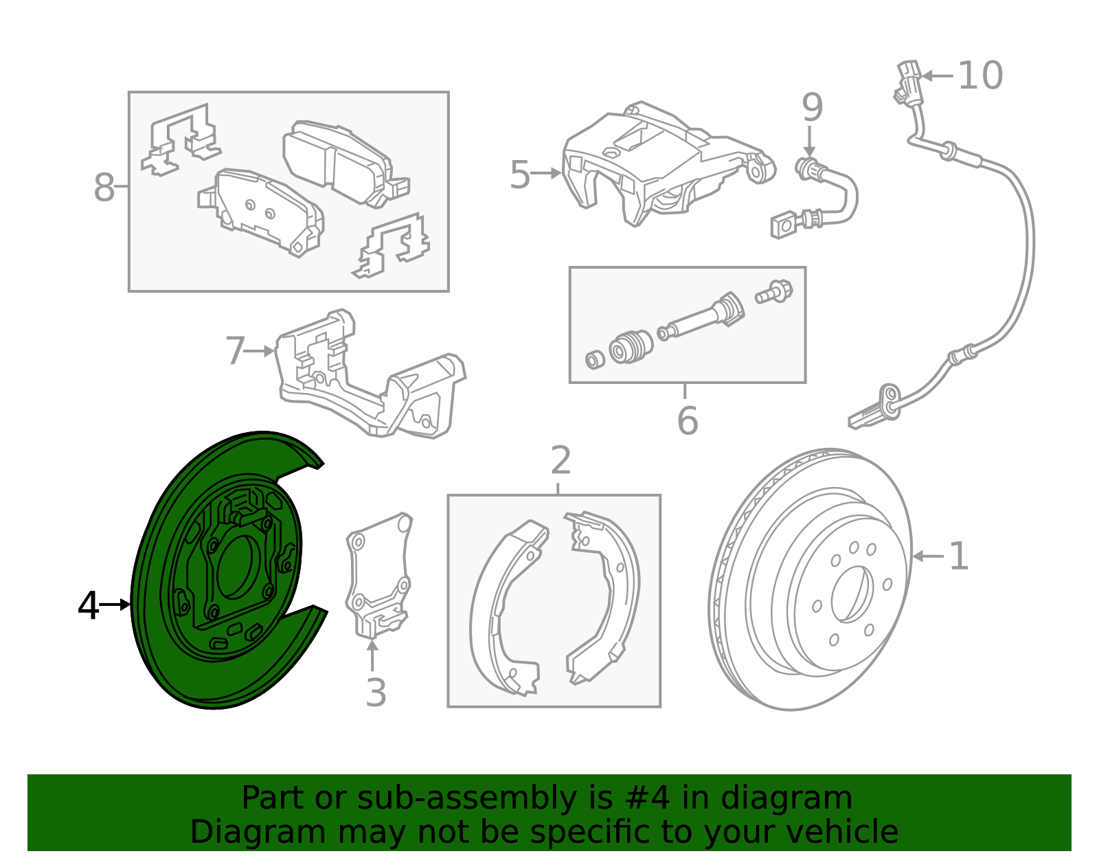 Passenger Side Parking Brake Actuator Splash Shield - GM (84466885)