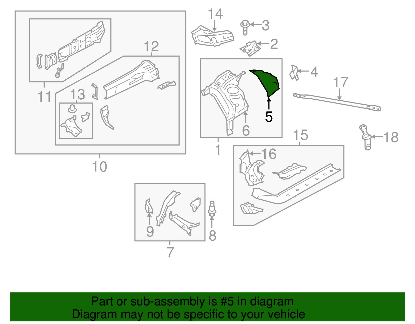 Apron Rear Panel - Scion (SU003-01315)