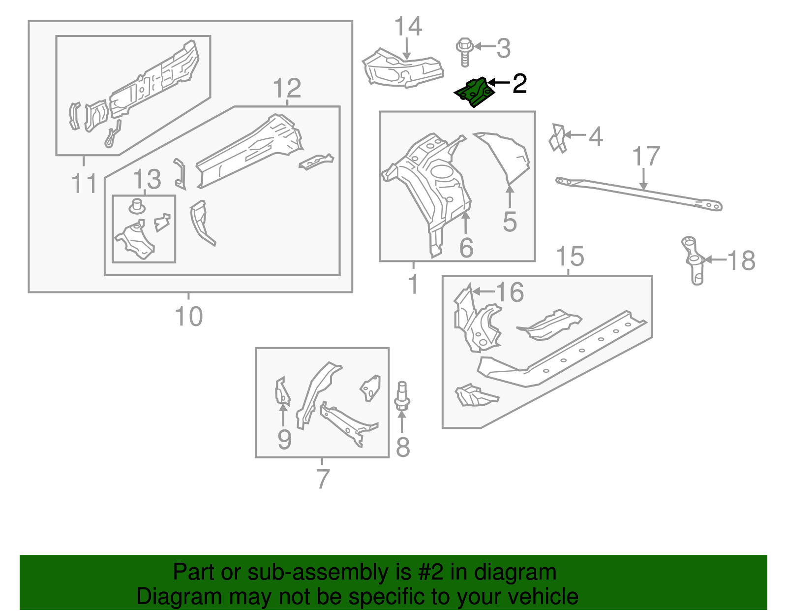 Apron Assembly Retainer Bracket - Scion (SU003-01243)