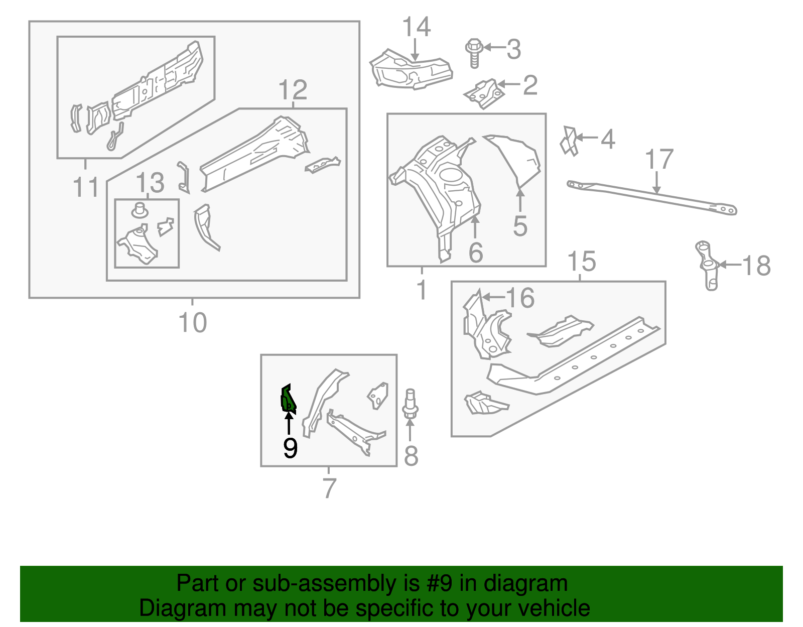 Apron Extension Bracket - Toyota (SU003-01299)