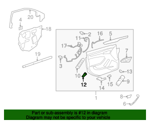 2006-2007 Chevrolet Malibu Trunk Lid Release Switch D1410G