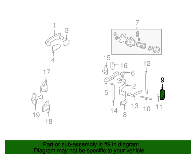 20052008 GM OEM NEW GM 0508 Chevrolet Equinox Front Left Door Lock