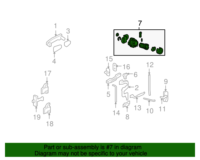 20052007 GM Lock Cylinder Not Assembled Includes Tumblers 19120480