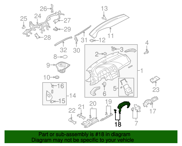 2007-2008 Audi Q7 Cluster Trim 4L1-857-115-G-R66 | Audi OEM Parts