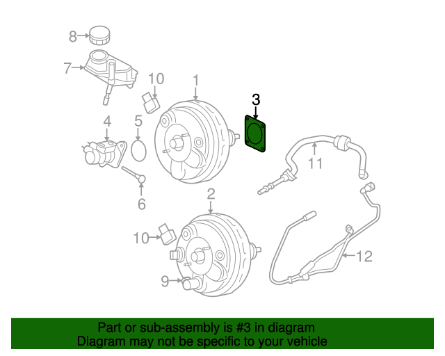 20132018 Volvo Power Brake Booster Check Valve Seal 31302692 OEM