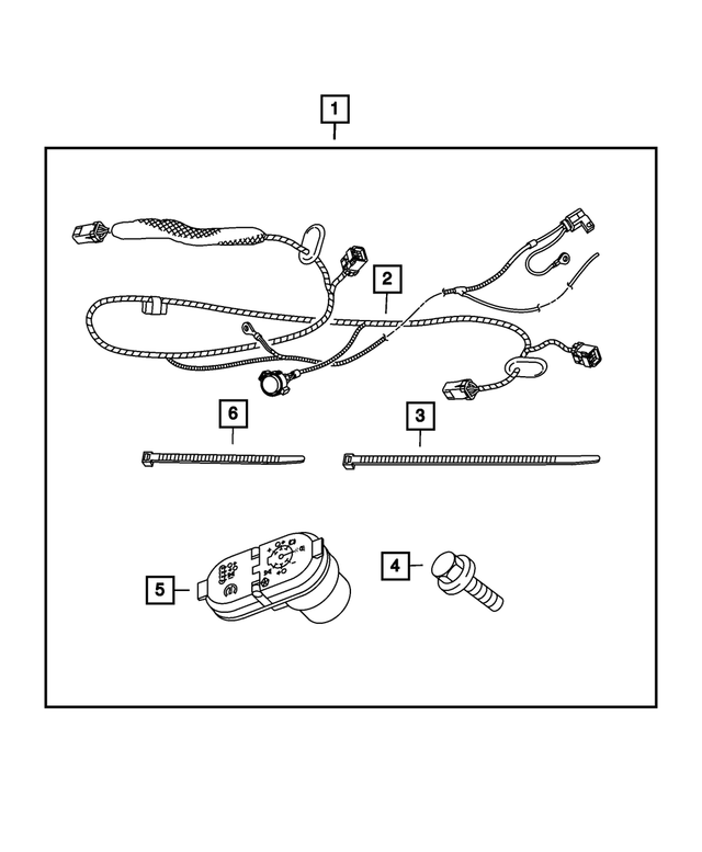 2009 Mopar Trailer Tow Wiring Kit 82209773AC Mopar Estores