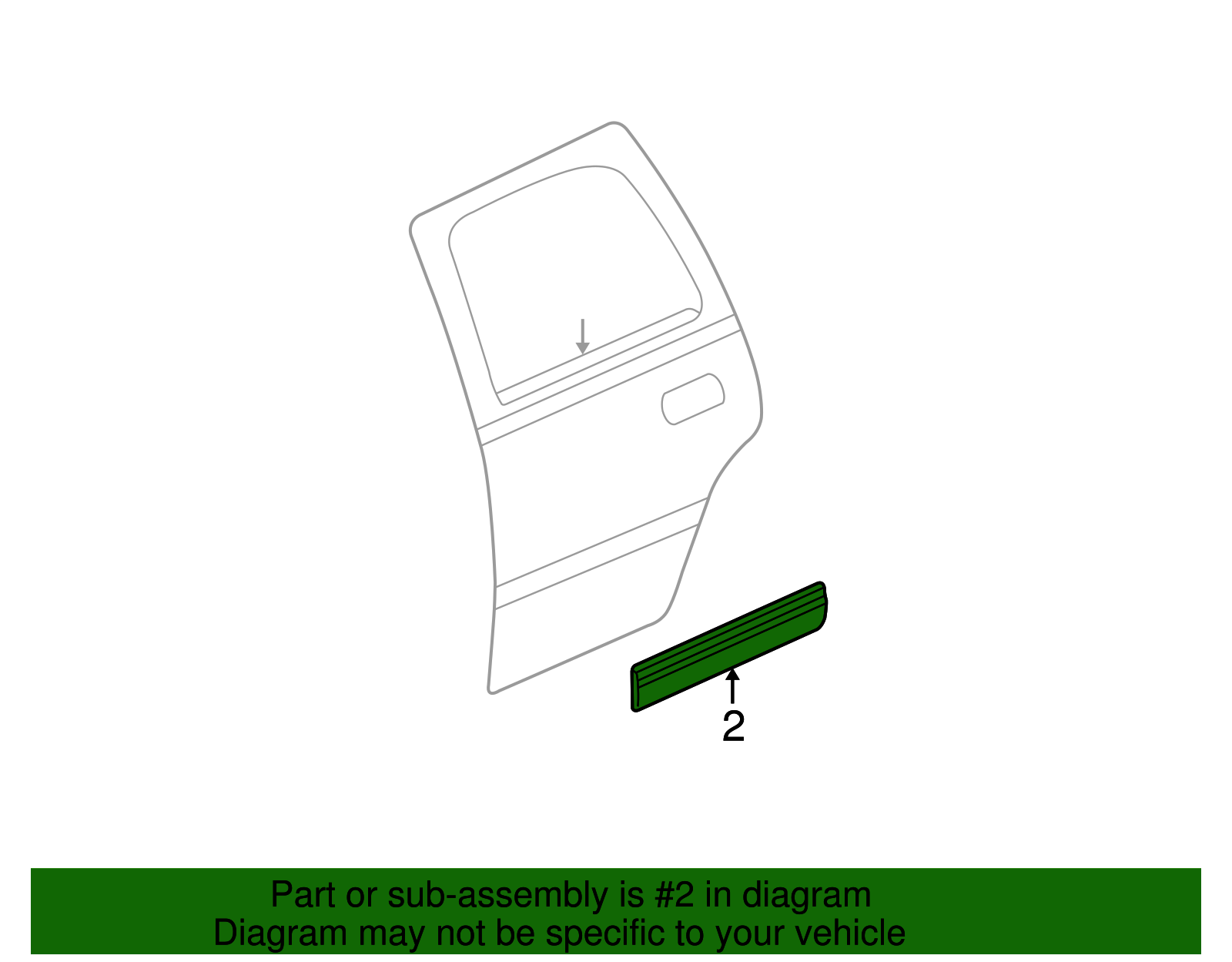 Molding Assembly, Rear S/D - GM (88937519)