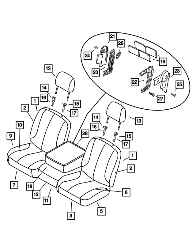 2006 Dodge OEM NEW 06 Mopar Dodge Ram 1500 Front Seat Cushion Cover