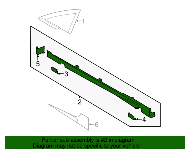 20142019 Ford Fiesta OEM Rocker Molding C1BZ5810146AC Ford Parts