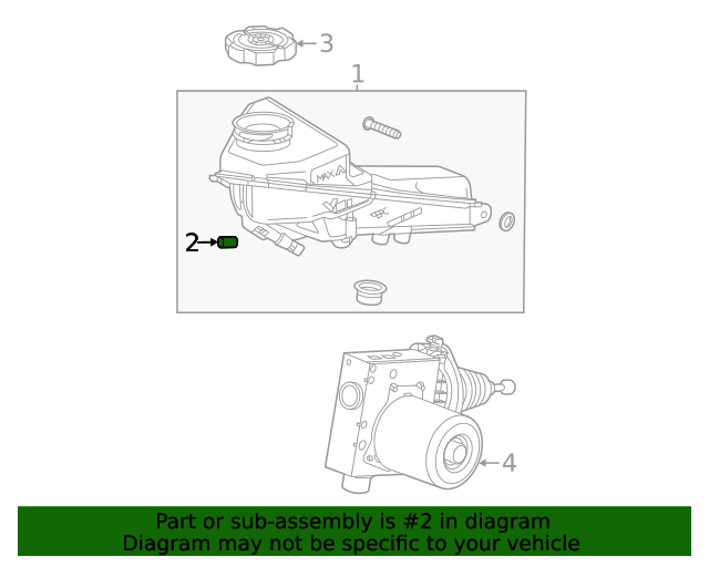 84349450 GM Brake Master Cylinder Reservoir Bolt GM Parts Store