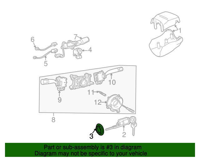 19962000 Toyota RAV4 Steering Column Cover Plug 6957342020 Toyota