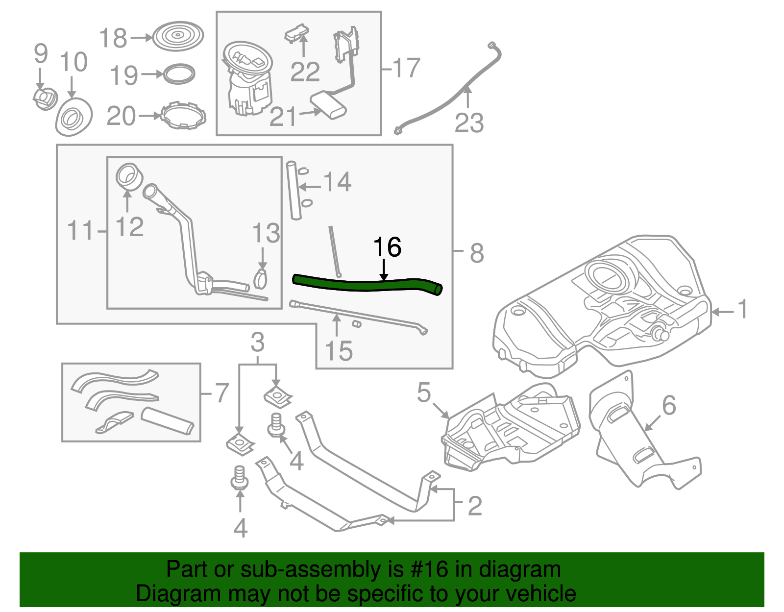 Fuel Tank Filler Hose - GM (94702405)